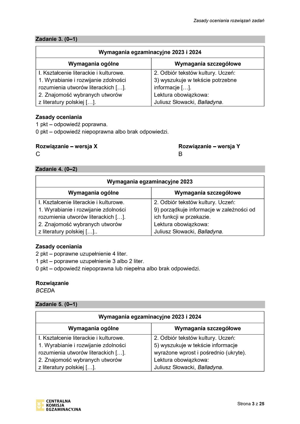 odpowiedzi - język polski - egzamin ósmoklasisty 2023 - 0003