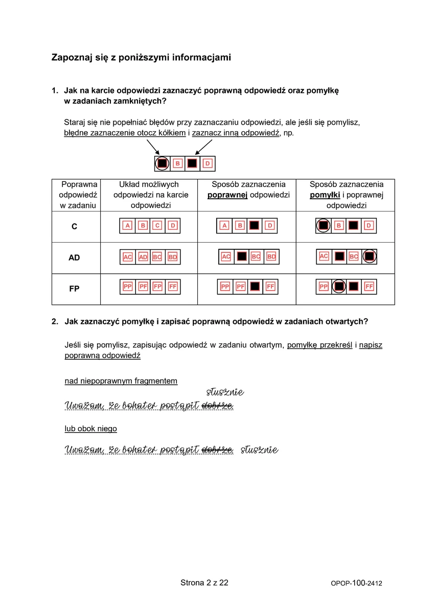 arkusz - język polski - egzamin ósmoklasisty - próbny - 0002