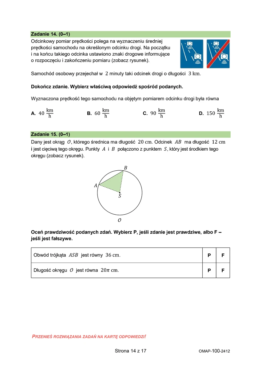 arkusz - matematyka - egzamin ósmoklasisty 2025 - próbny - 0014